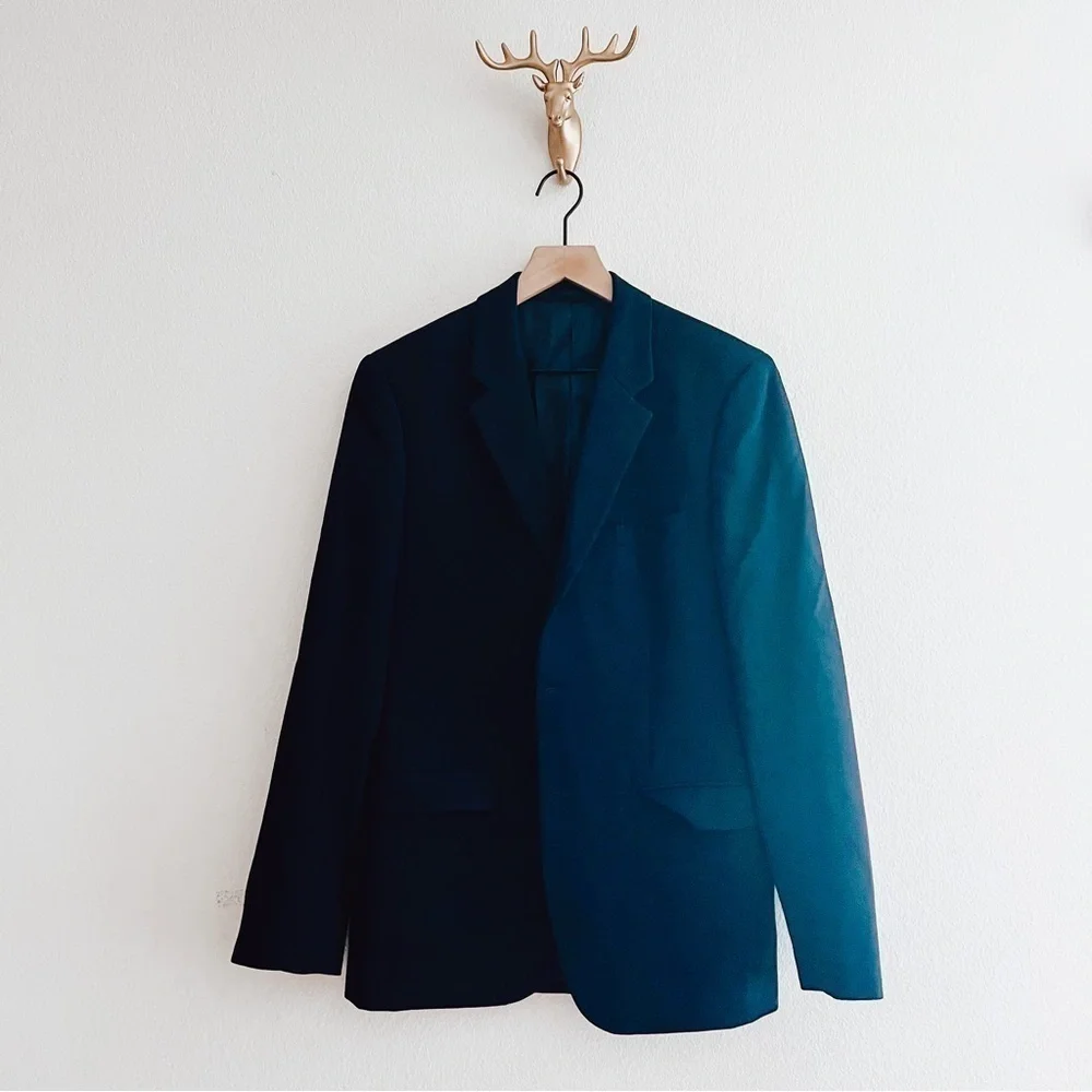 THEORY Men’s Dark Navy Blue Wool Blazer Jacket Size 38R